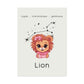 Poster Baby Girl BEIGE - Lion