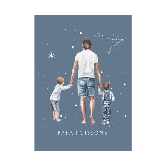 Poster Papa Poissons et ses fils