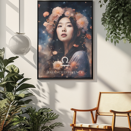 Poster Astrologique Balance - Meiying, Femme Balance