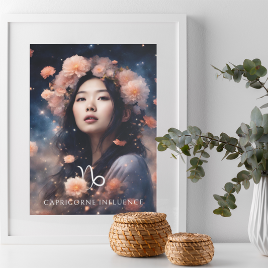 Poster Astrologique Capricorne - Meiying, Femme Capricorne