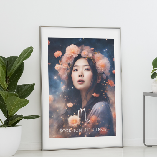 Poster Astrologique Scorpion - Meiying, Femme Scorpion