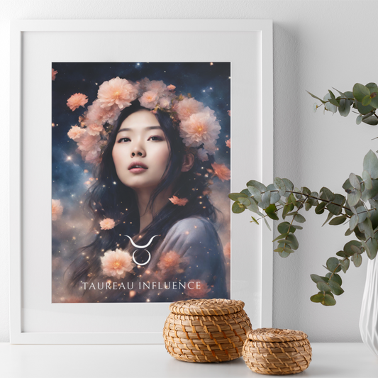 Poster Astrologique Taureau - Meiying, Femme Taureau