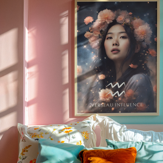Poster Astrologique Verseau - Meiying, Femme Verseau