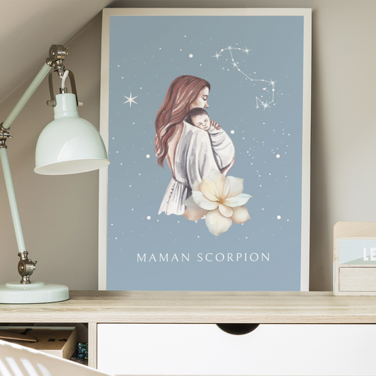 Poster Maman Scorpion et son bébé garçon