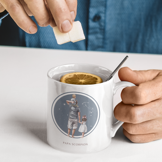 Mug Papa Scorpion avec son fils et sa fille