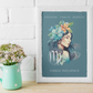 Poster Astrologique Vierge- "Aurélie, Femme Vierge"