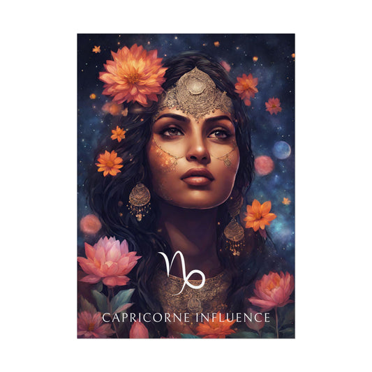 Poster Astrologique Capricorne - Lakshmi, Femme Capricorne