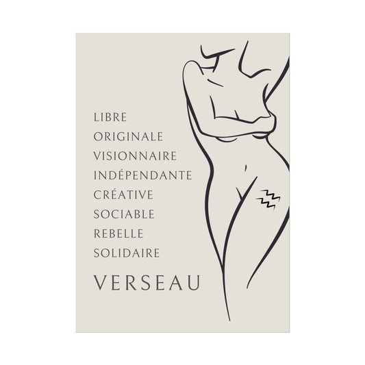 Poster Femme Verseau