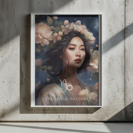 Poster Astrologique Capricorne - Jiawei, Femme Capricorne