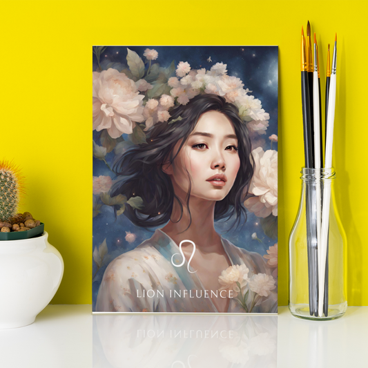 Poster Astrologique Lion - Jiawei, Femme Lion