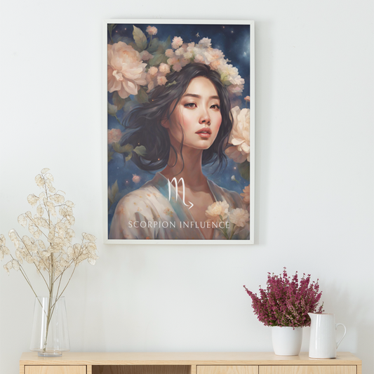 Poster Astrologique Scorpion - Jiawei, Femme Scorpion