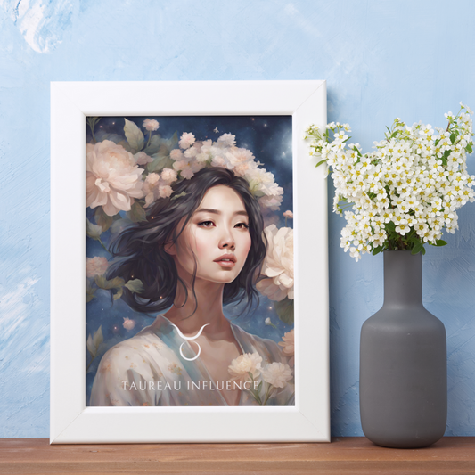 Poster Astrologique Taureau - Jiawei, Femme Taureau