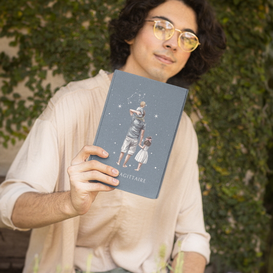 Carnet Papa Sagittaire avec son fils et sa fille