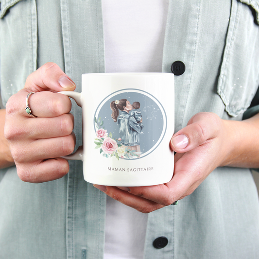 Mug Maman Sagittaire et son fils