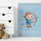 Poster Baby Boy BLEU - Sagittaire