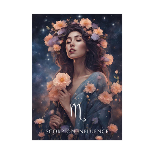 Poster Astrologique Scorpion - Elisa, Femme Scorpion