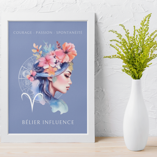 Poster Astrologique Bélier - "Jasmine, Femme Bélier"