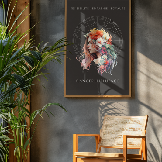 Poster Astrologique Cancer - "Fanny, Femme Cancer"