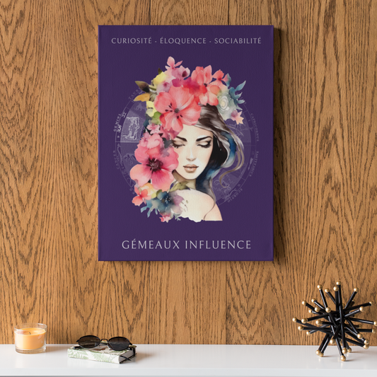 Poster Astrologique Gémeaux - "Iris, Femme Gémeaux"