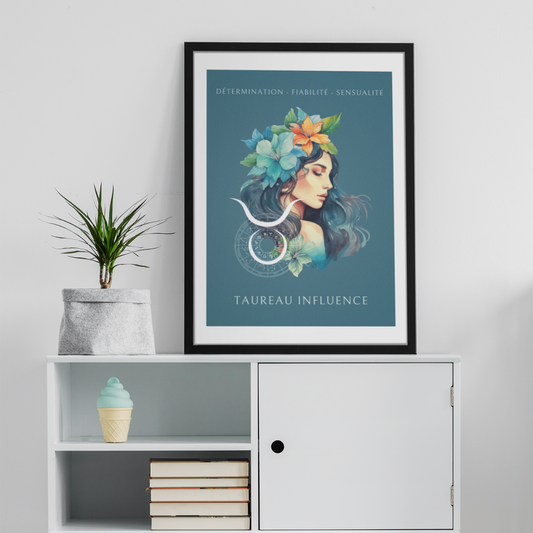 Poster Astrologique Taureau - "Aurélie, Femme Taureau"