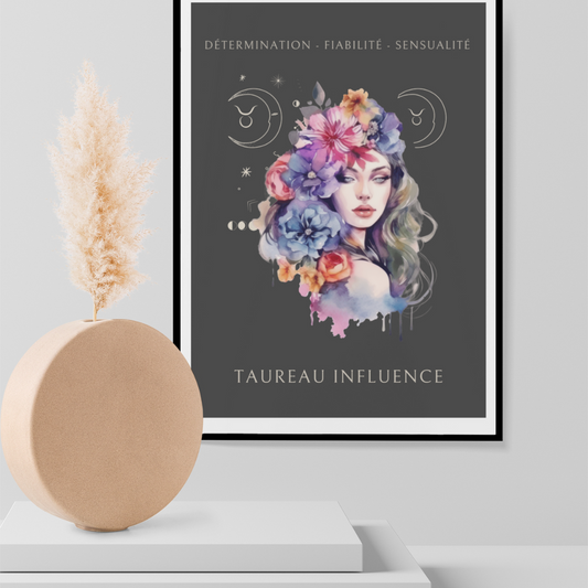 Poster Astrologique Taureau - "Eleonore, Femme Taureau"