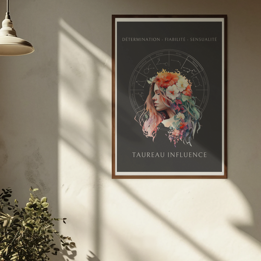 Poster Astrologique Taureau - "Fanny, Femme Taureau"