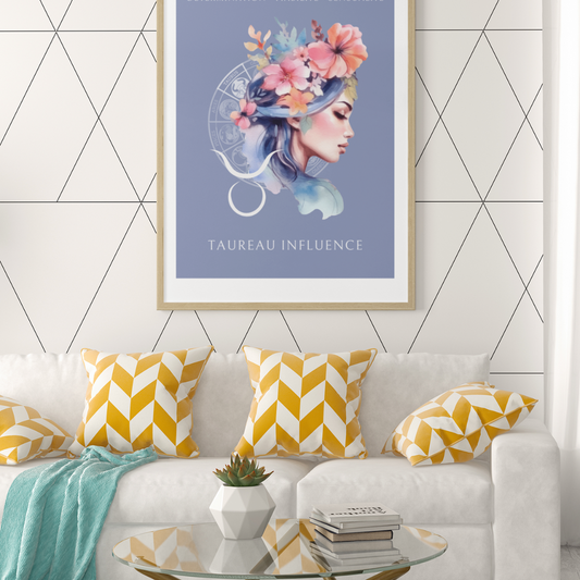 Poster Astrologique Taureau - "Jasmine, Femme Taureau"