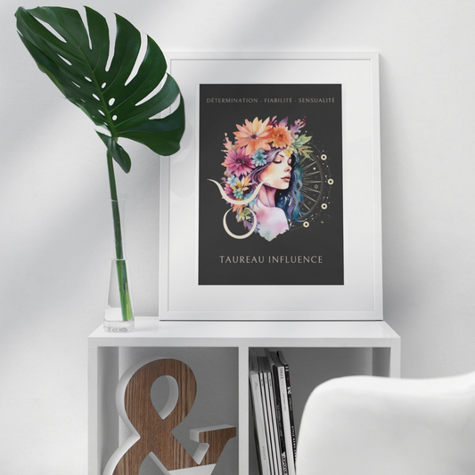 Poster Astrologique Taureau - "Mélanie, Femme Taureau"
