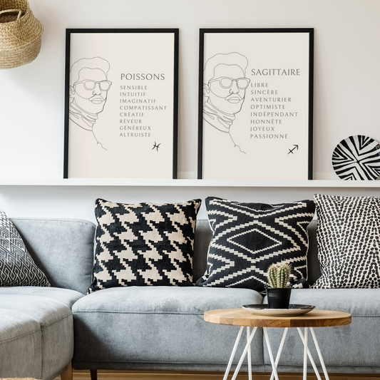 Poster Homme Poissons