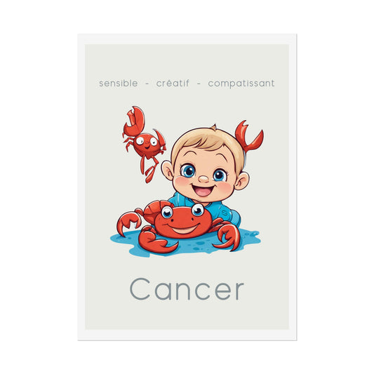 Poster Baby Boy BEIGE - Cancer
