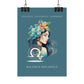 Poster Astrologique Balance - "Aurélie, Femme Balance"