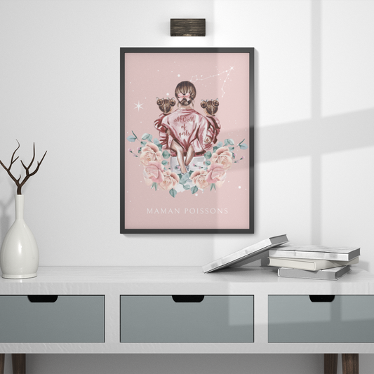 Poster Maman Poissons et ses filles
