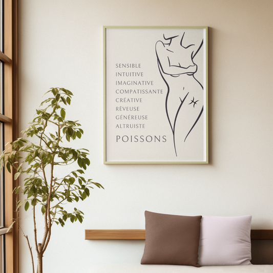 Poster Femme Poissons