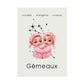 Poster Baby Girl BEIGE - Gémeaux