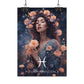 Poster Astrologique Poissons - Elisa, Femme Poissons