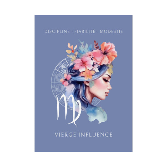 Poster Astrologique Vierge- "Jasmine, Femme Vierge"