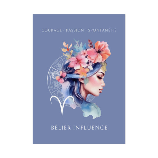 Poster Astrologique Bélier - "Jasmine, Femme Bélier"