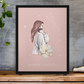 Poster Maman Taureau et son bébé fille