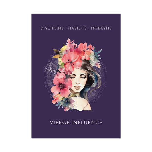Poster Astrologique Vierge- "Iris, Femme Vierge"