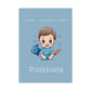 Poster Baby Boy BLEU - Poissons