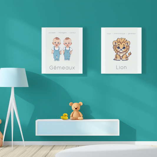 Poster Baby Boy BEIGE - Gémeaux