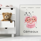 Poster Baby Girl BEIGE - Gémeaux
