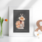 Poster Astrologique Verseau - "Rose, Femme Verseau"