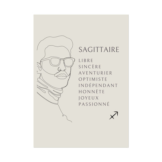Poster Homme Sagittaire