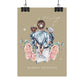 Poster Maman Poissons avec son fils et sa fille