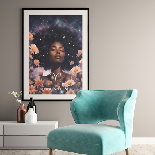 Poster Astrologique Bélier - Imani, Femme Bélier