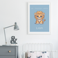 Poster Baby Boy BLEU - Lion