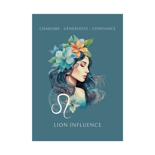 Poster Astrologique Lion - "Aurélie, Femme Lion"