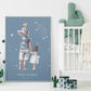 Poster Papa Vierge avec son fils et sa fille