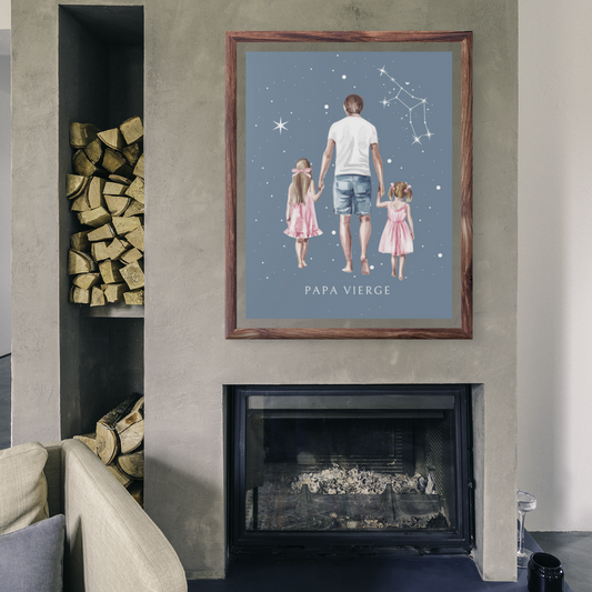 Poster Papa Vierge et ses filles